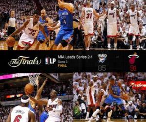 yapboz nba Finalleri 2012, 3 oyunu, Oklahoma City Thunder 85 - Miami Heat 91